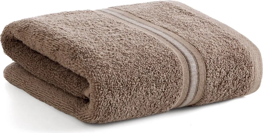 EUROFIRANY | Asciugamano - 50x90 cm - Beige scuro - Morbido, assorbente, elegante, alta qualità