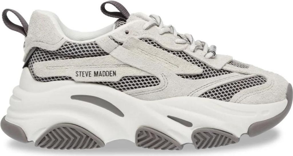Kaufen Sie den Steve Madden Possession-E Bone Grey bei Kicksshop. Trendiger beige-grauer Damen-Sneaker mit klobiger Sohle und bequemer Passform.