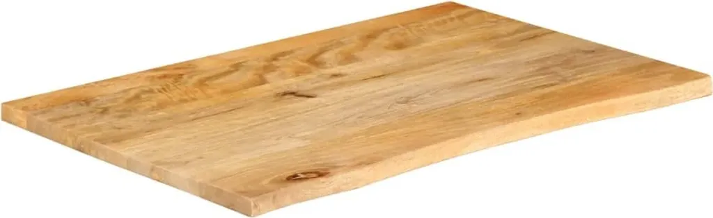 SYFAX™ Piano Tavolo Bordi Vivi 70x60x3,8 cm in Legno Massello di Mango