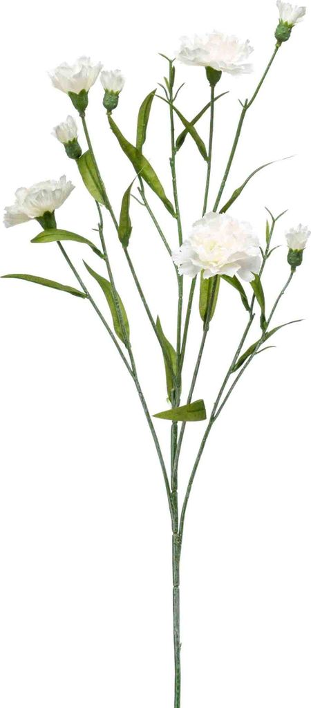 artplants.de Künstliche Blume Nelke Kano, Creme, 70cm - Künstliche Dianthus