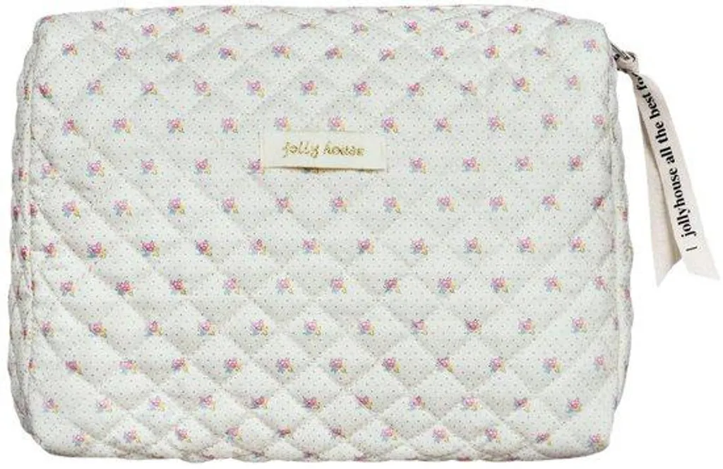 Organisateur de Voyage Beige à Fleurs pour Accessoires de Beauté