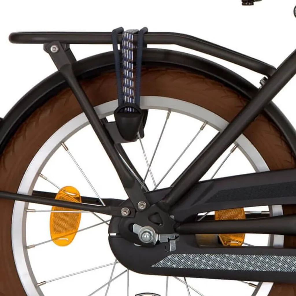 Porte-Bagages Arrière 16 Pouces Alpina Cargo Noir Mat pour Vélo de Ville
