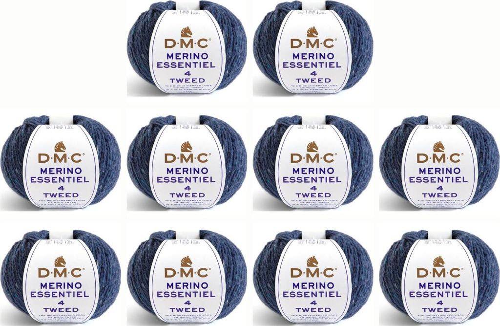 10x DMC Merino Essentiel Tweed – Aran-Garn (Farbe 903)