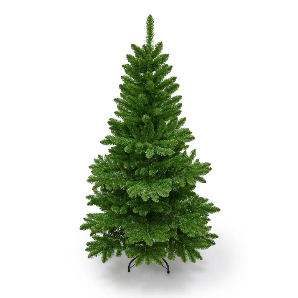 Sapin de Noël artificiel 160 cm en PVC - Branches denses et pose facile