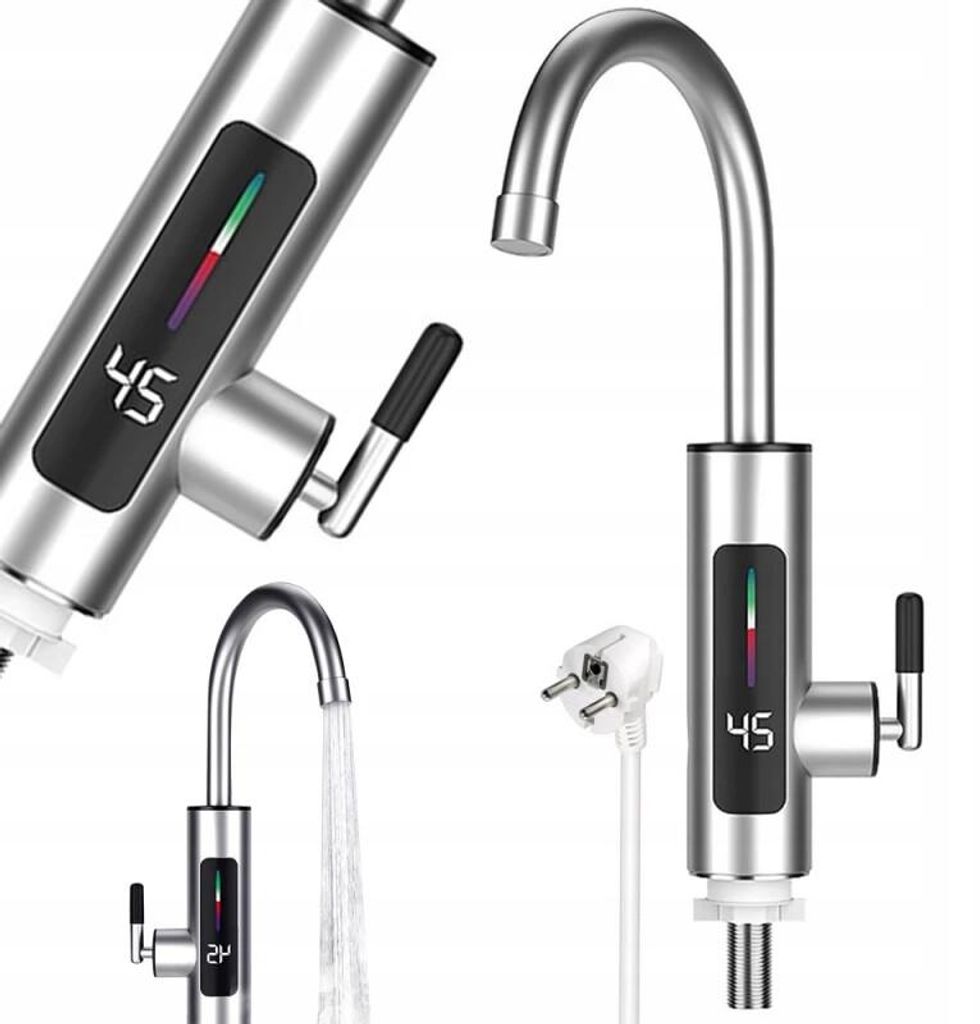 Fiore scaldabagno elettrico kran kuchen rubinetto lcd 3kw Immagine del prodotto 