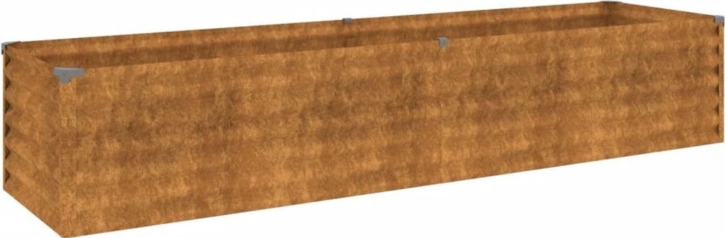 vidaXL Garten-Hochbeet 194 x 50 x 36 cm Cortenstahl