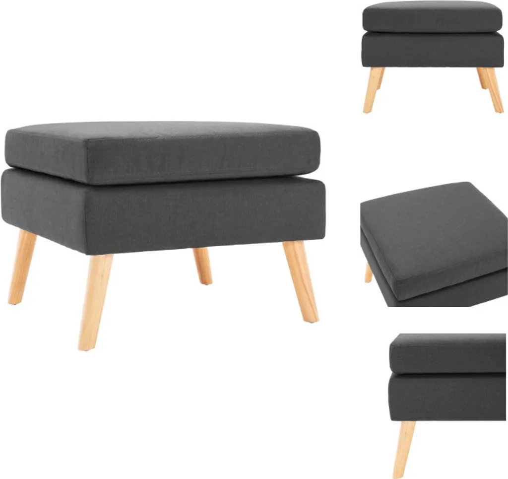 Offerta Sgabello vidaXL Tessuto Grigio | Regolabile e Imbottito