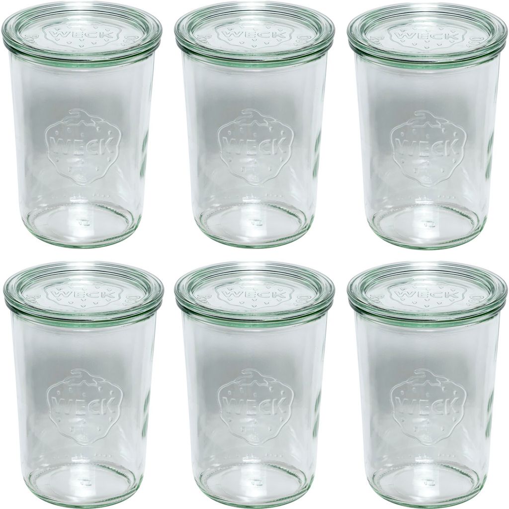 WECK 743- Sturzform-Glas mit Glasdeckel, 850 ml, klar, Produktbild 