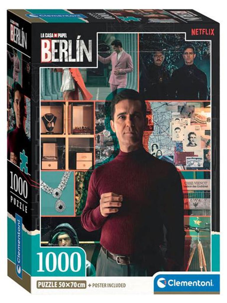 Clementoni Puzzle, 1000 Teile, Netflix Berlin, kompakt, umweltfreundlich