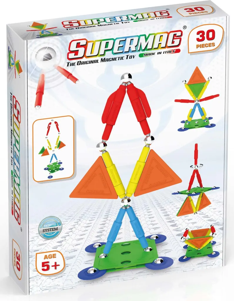 Kit magnétique Supermag 30 pièces pour stimuler la concentration