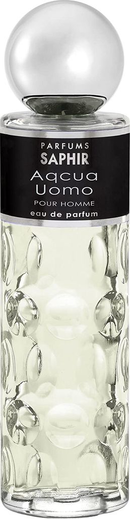 A bottle of Saphir Acqua Uomo Eau de Parfum for men.