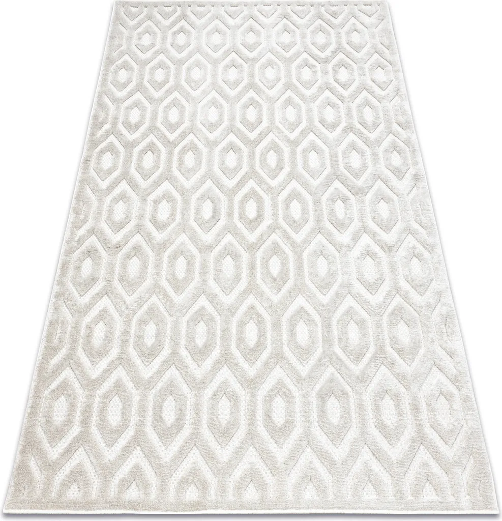 Tapis de Salon Tissé à Plat Beige 80x150 cm - Style Naturel et Chic