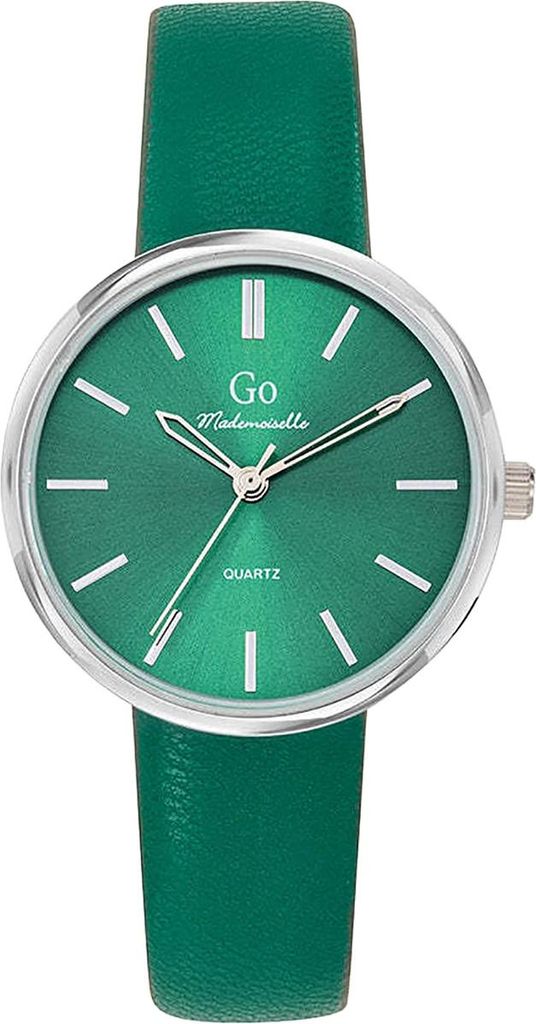 Girl Only Armbanduhr grün Leder Mademoiselle Damen Analog-Quarzuhr UGO699336