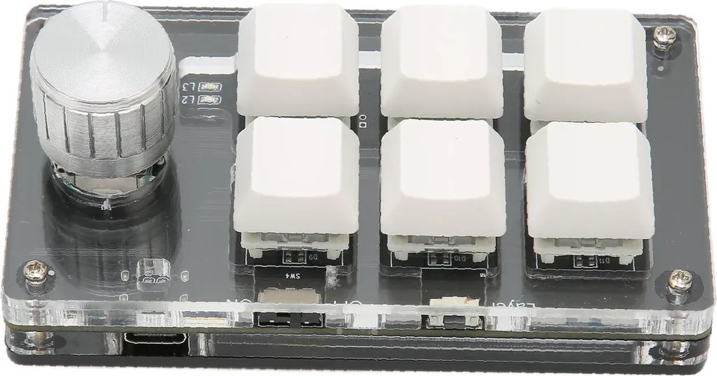 Mini Clavier de Raccourcis Programmable Blanc 6 Touches : Fini les Macros Complexes - 6