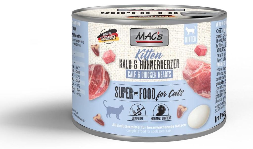 MAC's KITTEN KALB & HÜHNERHERZEN, Kitten, jede Rasse, Huhn, Produktbild 