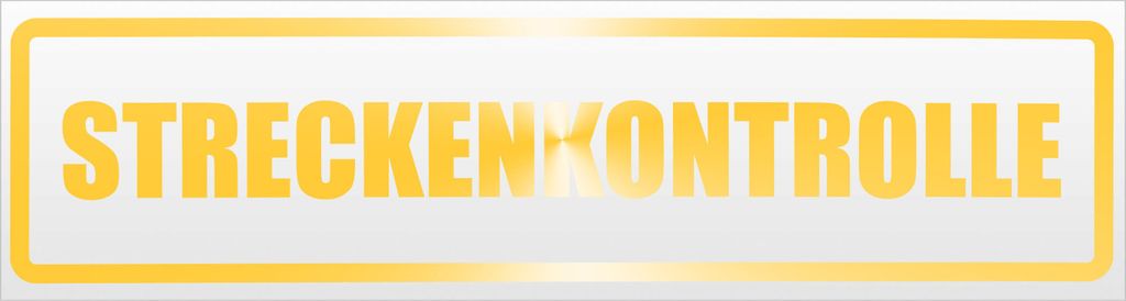 Kiwistar Streckenkontrolle Magnetschild Schild magnetisch - 45cm Gelb - reflektierend - Magnetfolie für Auto PKW Kfz