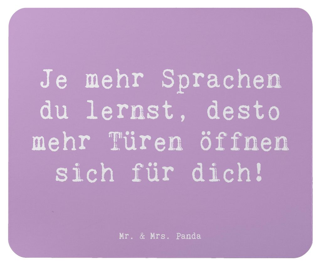 Mr. & Mrs. Panda Mouse Pad Spruch Sprachen lernen und Produktbild 