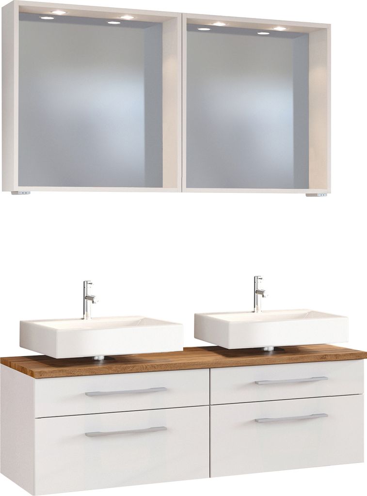 Held Möbel Unterbecken-Set Davos 120 cm mit Spiegelpaneel Produktbild 