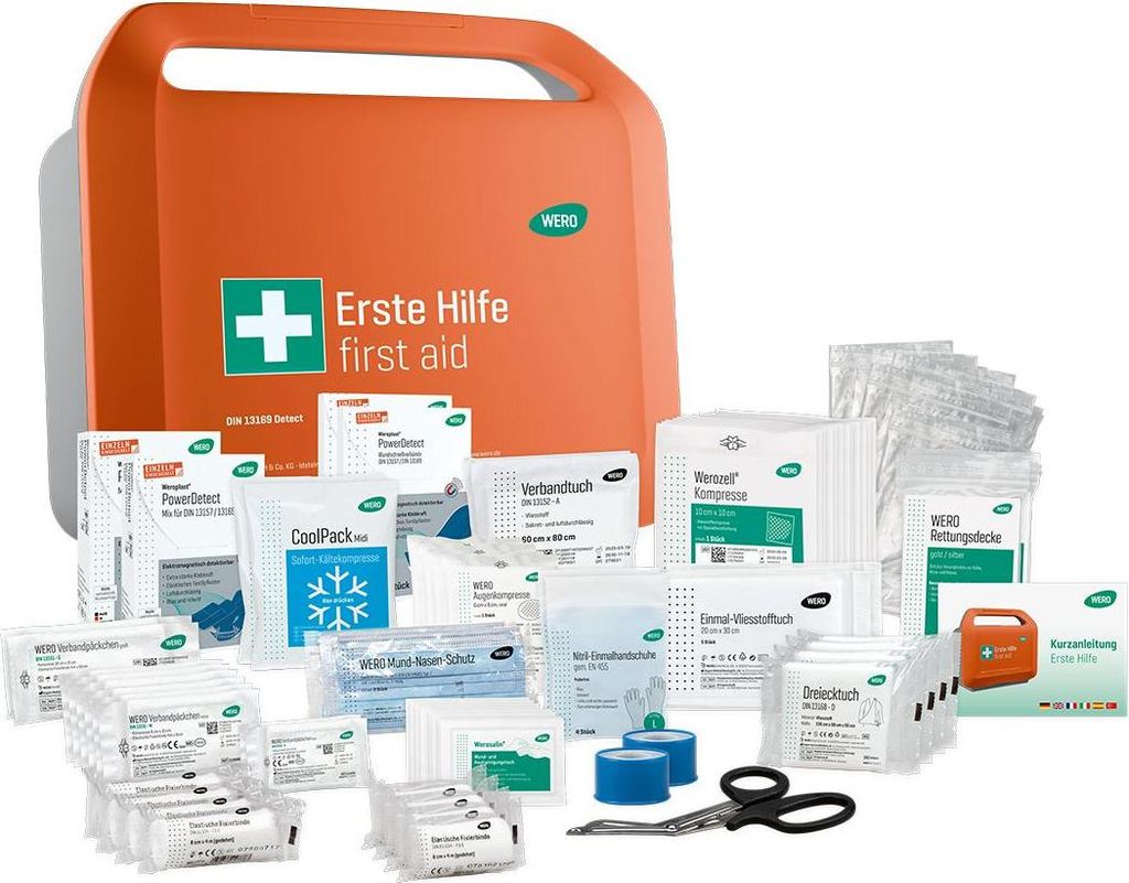 WERO Smart Case groß - Erste-Hilfe-Koffer DIN 13169 - detektierbar