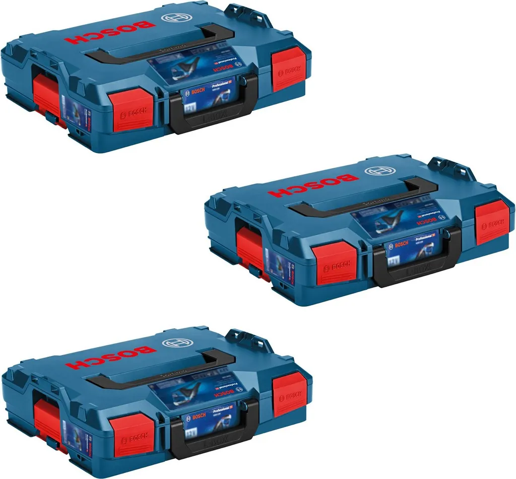 Bosch L-Boxx 102 Professional Set de 3 - Boîtier Robuste et Clipsable