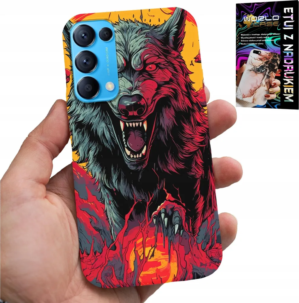 Oppo Reno5 4G 5G Custodia Wolf Pack + Vetro: Offerta Protezione Totale - 1