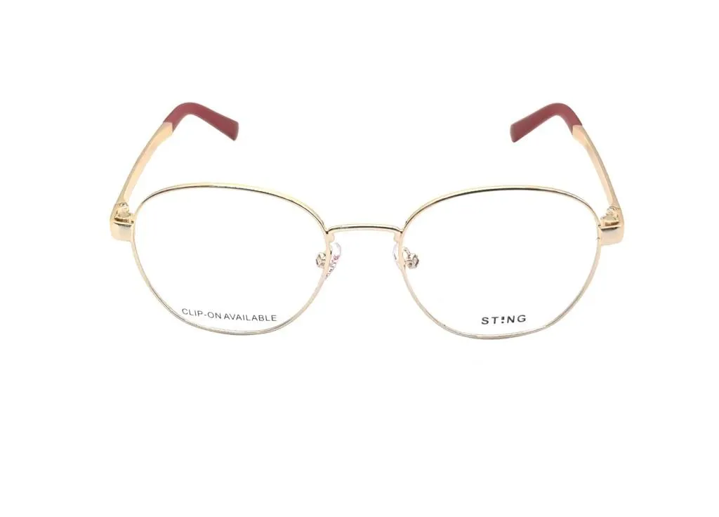 Monture Optique Sting VST353 Design Rectangulaire Chic en Métal Durable