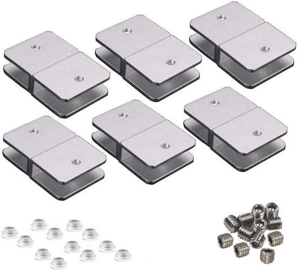 Supports pour planches en verre - Kit de 12 taquets robustes noirs