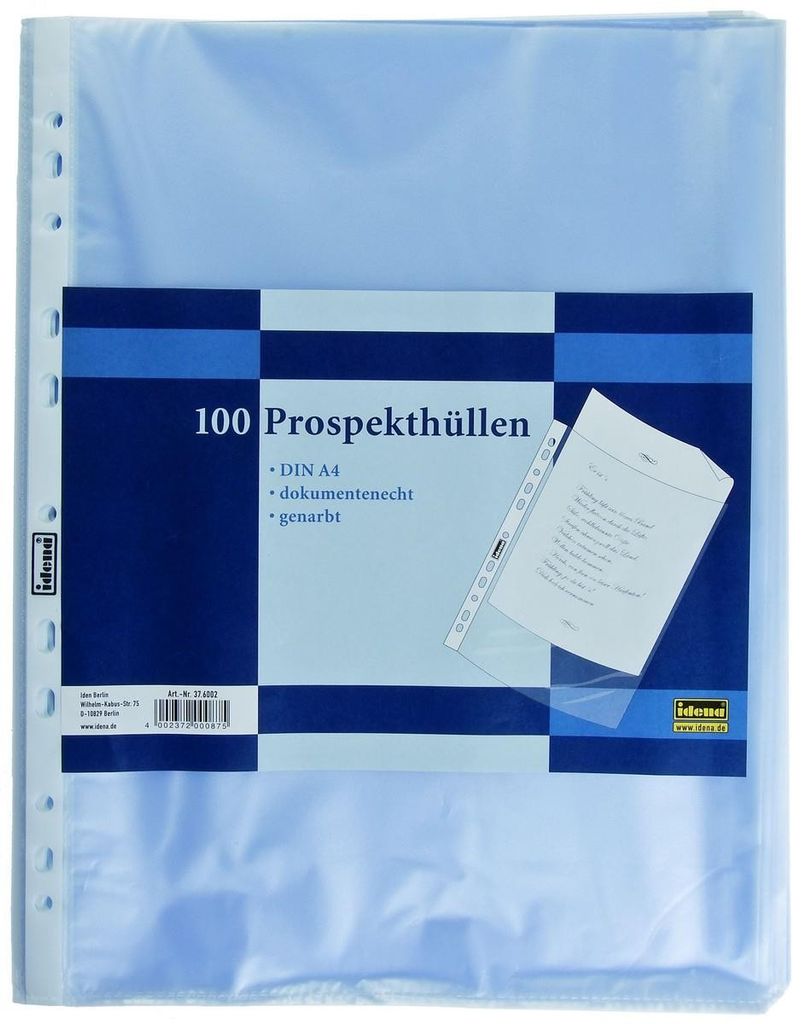 100 Prospekthüllen Produktbild 