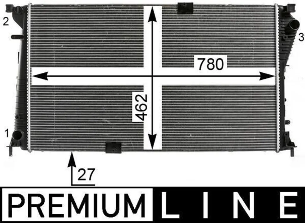 Radiateur moteur MAHLE CR 19 000P pour Opel Vivaro A Fourgon et Combi X83