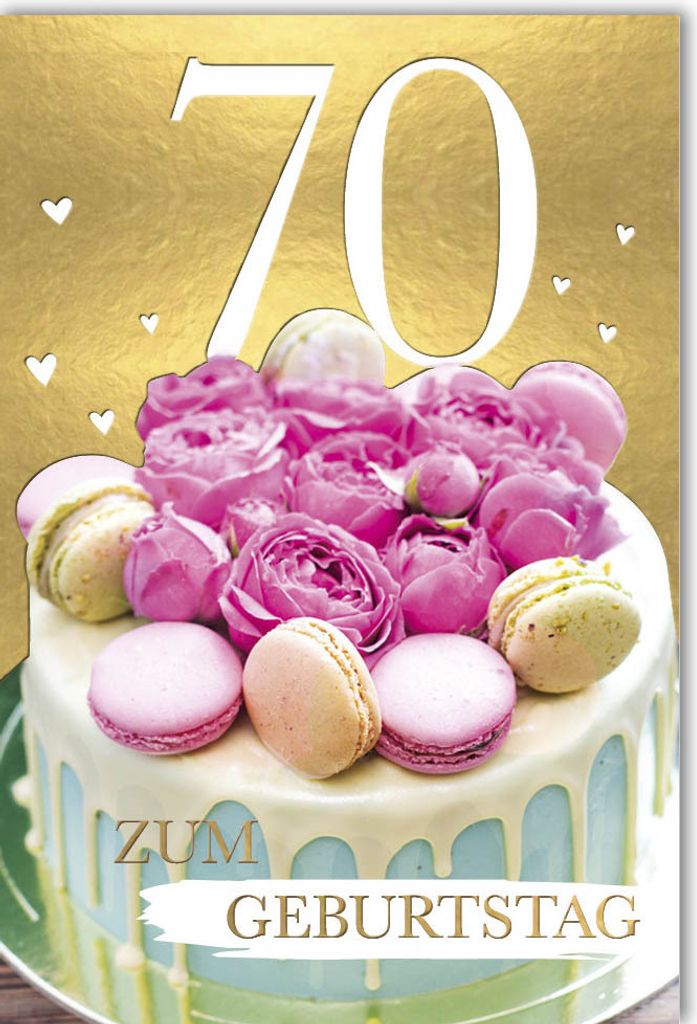 70. Zahlengeburtstag - Glückwunschkarte im Format 11,5 x Produktbild 