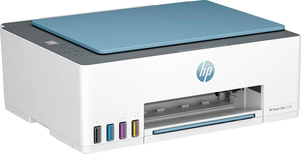 Imprimante Jet d'Encre Couleur Smart Tank 5106 Tout-en-Un HP Polyvalente