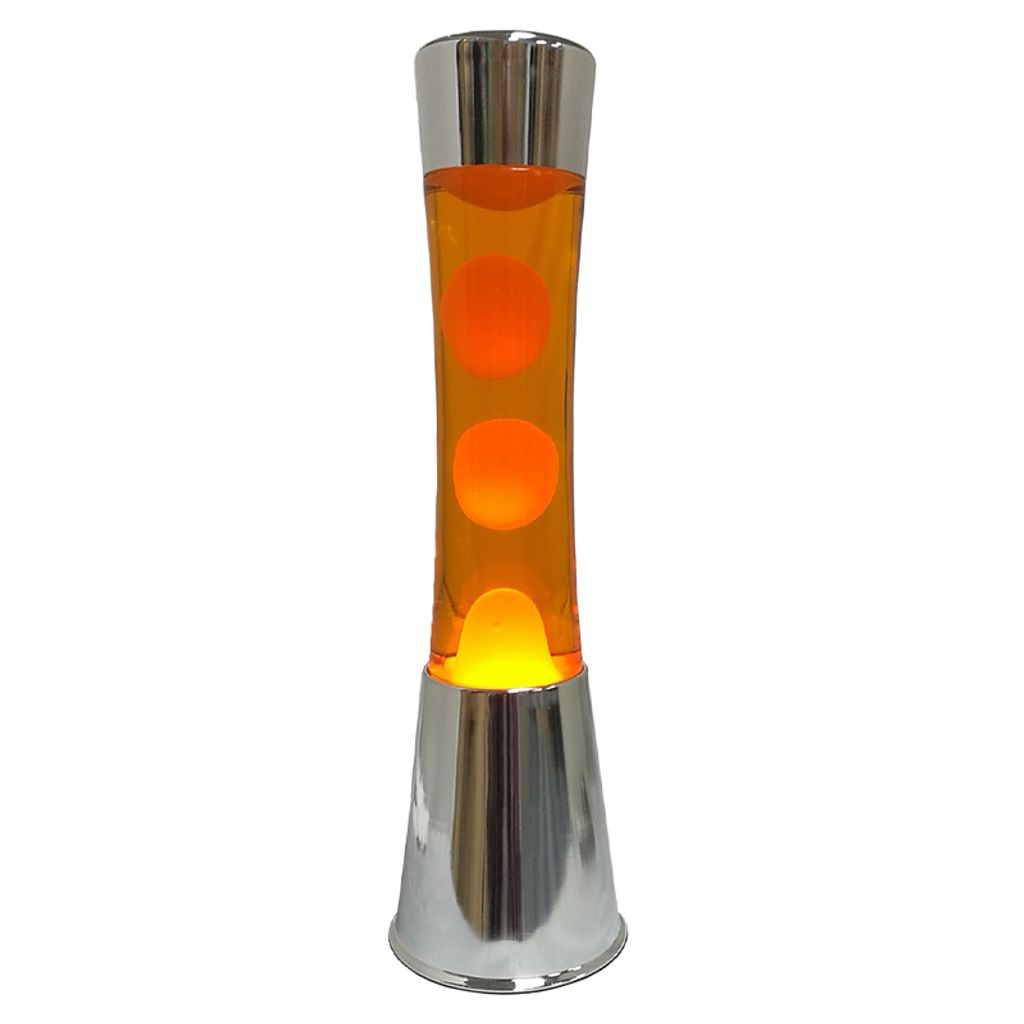 Fisura retro lavalamp - chroom oranje Produktbild 
