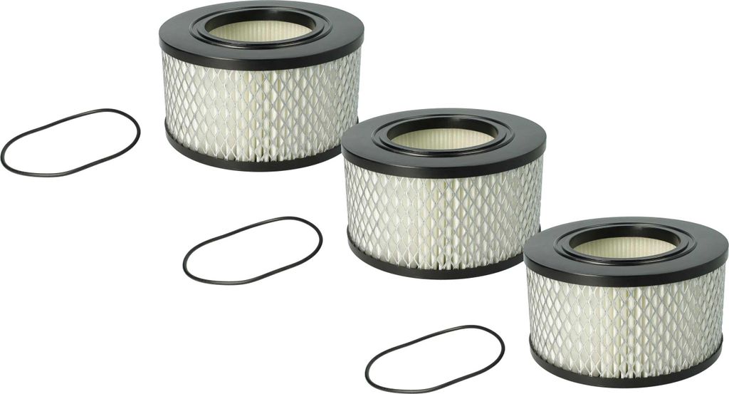 vhbw 3x Staubsaugerfilter Ersatz für Nilfisk 107413555 für Staubsauger - HEPA-Filter Schwarz Weiß