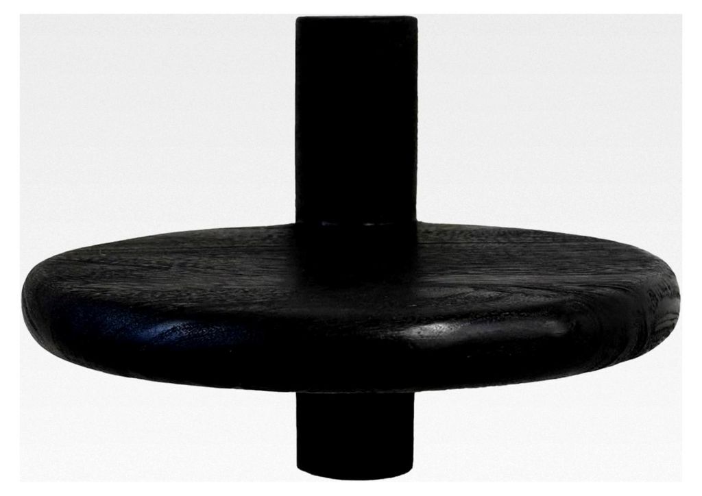 Wandregal Schwarz aus Mangoholz - 25 cm