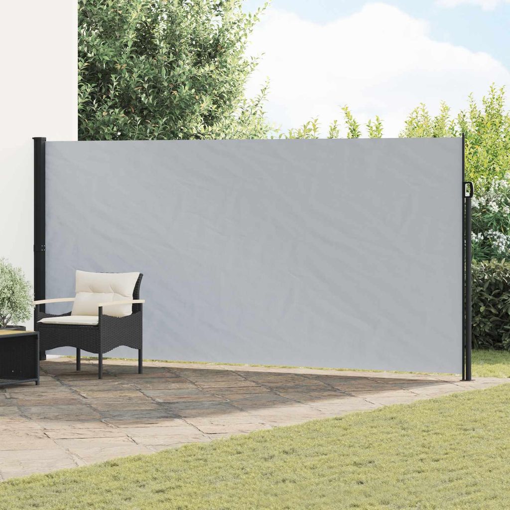 Ausziehbares Seitenmarkise Grau 300 x 220 cm Polyester