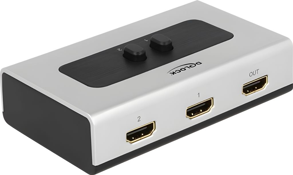 DELOCK HDMI Switch 2 Eingänge -> 1 Ausgang manuell