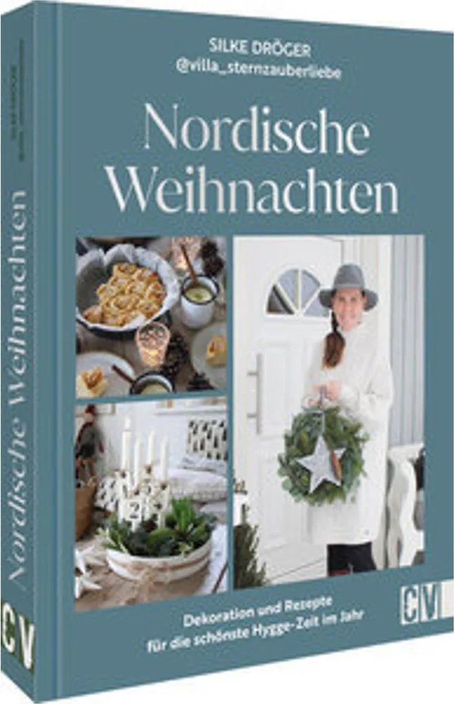 Arts de la Table Noël Nordique - Set de 4 Assiettes en Grès Givré
