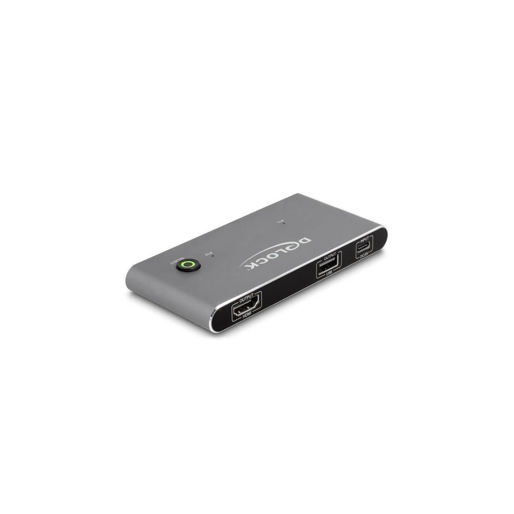 DELOCK USB-C KVM Switch zu HDMI 8K 60 Hz mit USB 2.0