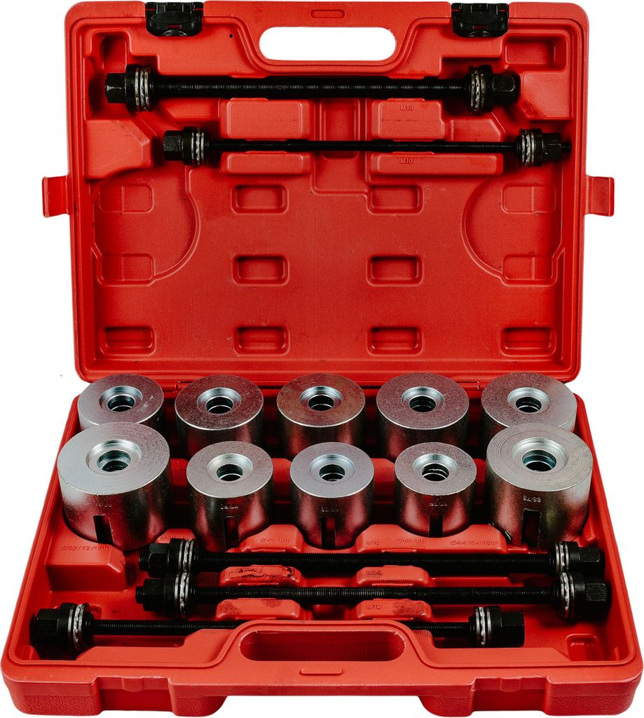 ELAMX | Silentlager Abzieher, 34-90mm, 27TLG, Auszieher Lager, Achslager Werkzeug, Montage Gummilager Satz