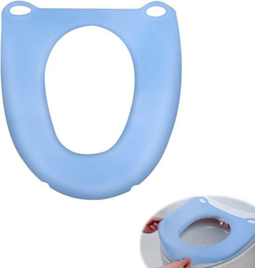 Silikon Toiletbrille für Senioren und Kinder - Wasserfest - Antibakteriell - Anti-Slip - Reise-WC-Brille