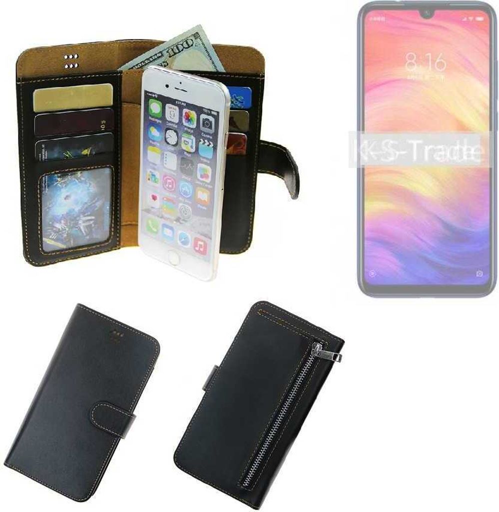 K-S-Trade Schutz Hülle kompatibel mit Xiaomi Redmi Note 7 india Klapphülle Case Phone cover Slim Handytasche Handy Hülle schwarz aus Kunstleder (1