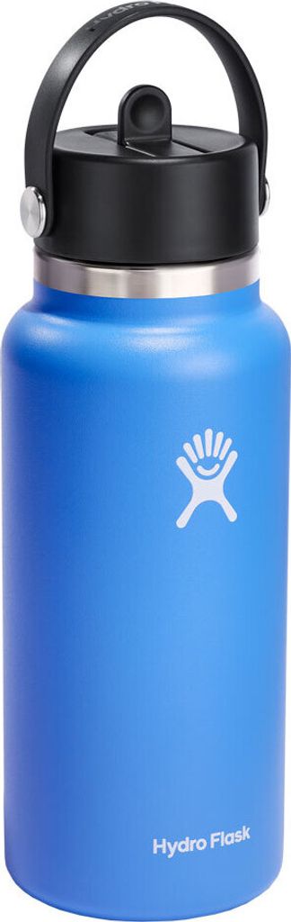 Hydro Flask 32 oz Wide Mouth with Flex Straw Cap blau 946 - cascade