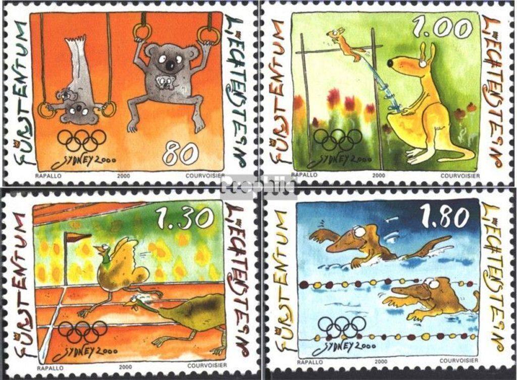 Briefmarken Liechtenstein 2000 Mi 1241-1244 (kompl.Ausg.) postfrisch Olymp. Sommerspiele