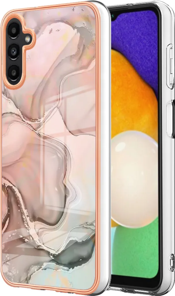 Custodia per Samsung Galaxy A13 5G / A04 / M13 5G, custodia in silicone TPU a fantasia, paraurti antiurto Crème