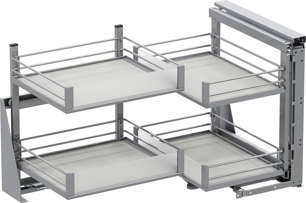 Vauth Sagel Eckschrank Beschlag Fold Premera Artline | Schwenkbeschlag, KB 900, rechts, silberfarbig grau satiniert