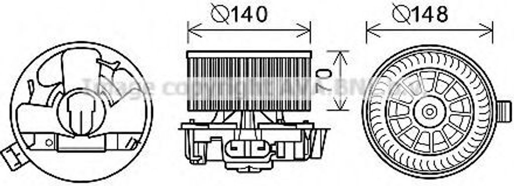 PRASCO Gebläsemotor DA8010 Vorne für RENAULT TWINGO II (CN0) Kunststoff