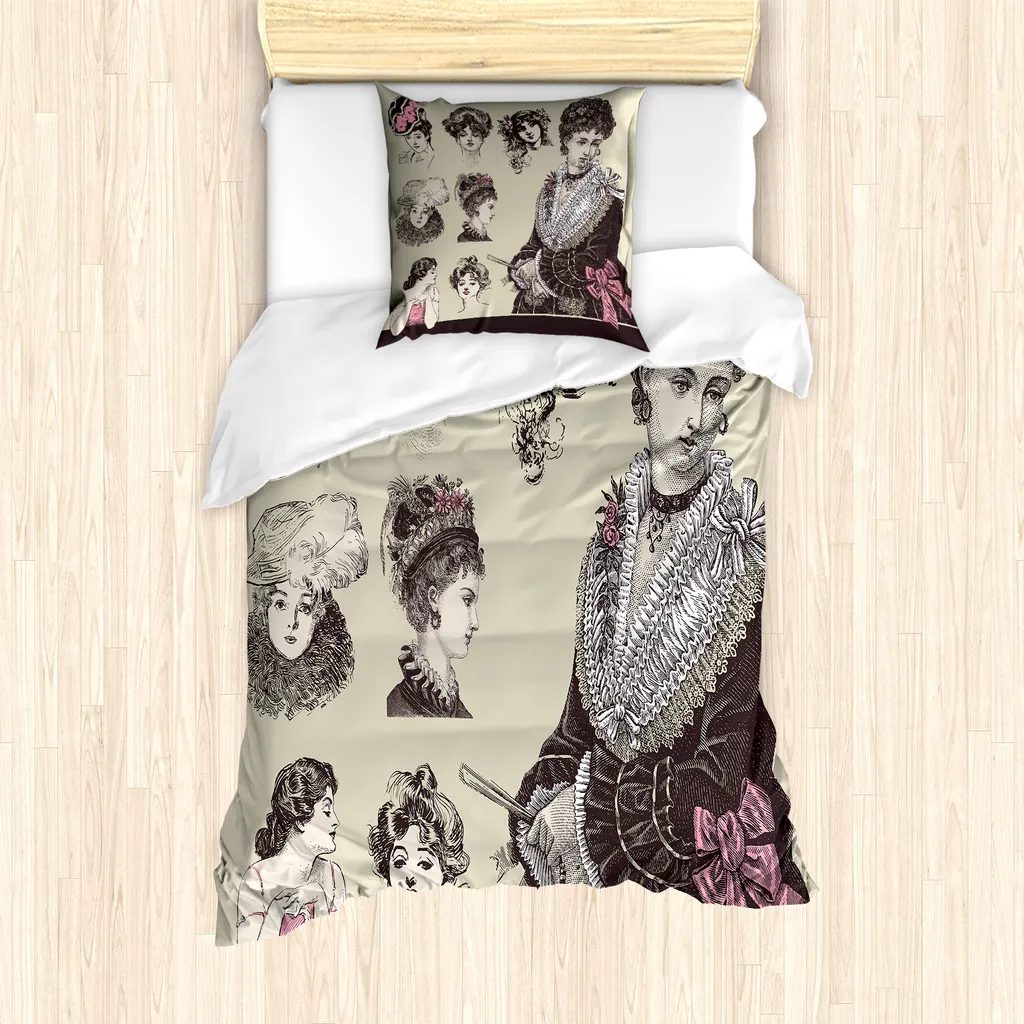 Copripiumino Singolo ABAKUHAUS Vintage Retrò Multicolore 135x200 cm