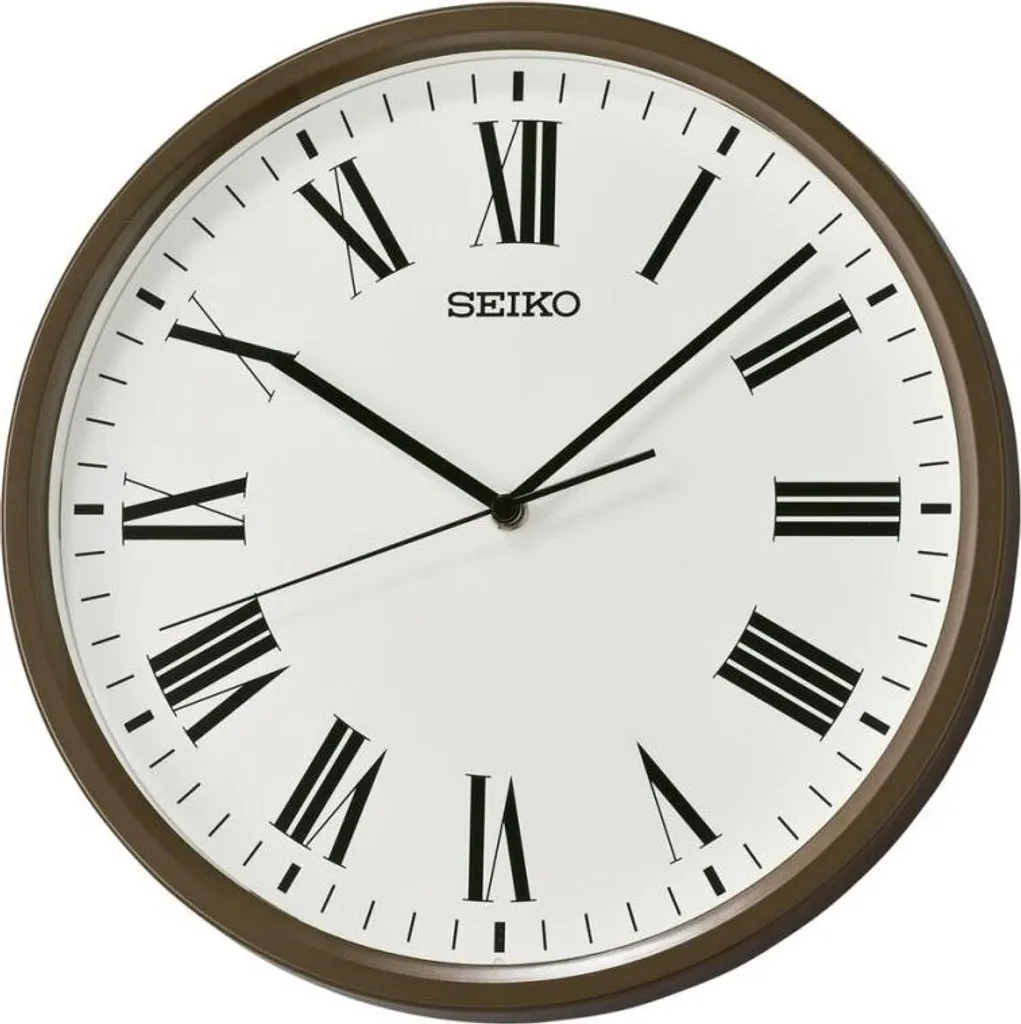 Réveil Seiko QHA009B - Horloge de Table Analogique Silencieuse Marron