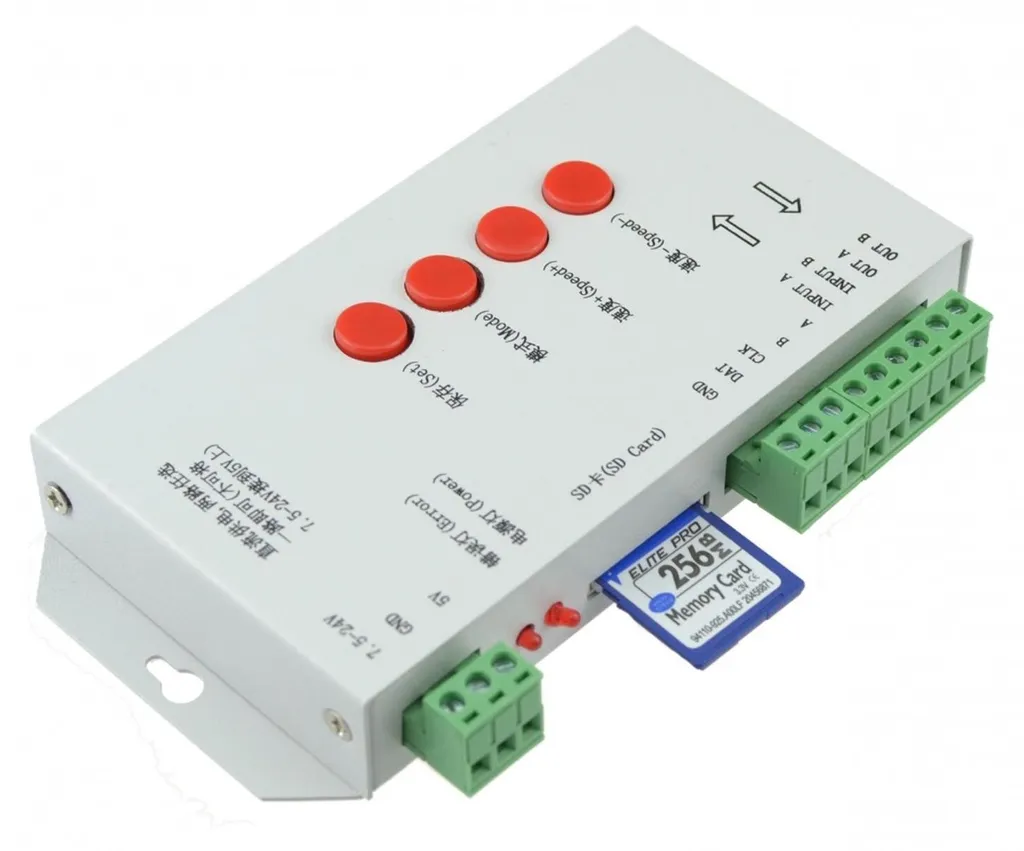 Contrôleur LED DMX512 avec Mémoire 32 Go et Tension Flexible 5V-24V CC