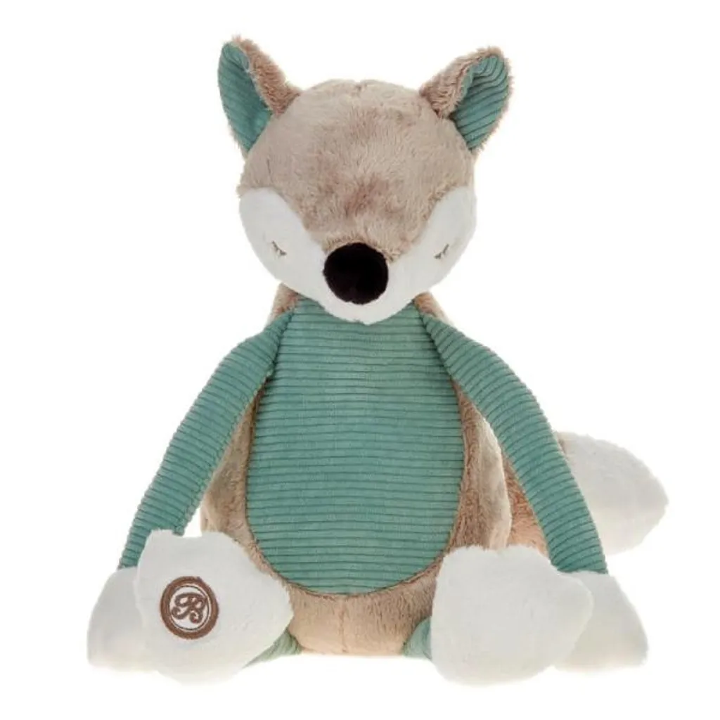 Renard Mascotte Axel Beige et Menthe 20cm - Peluche Réf 13922 Douce